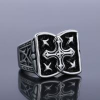Titanium Steel Finger Ring, fashion jewelry & for man 