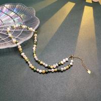 Collier Perle en argent , Argent sterling 925, avec perle d'eau douce cultivée, avec 5cm chaînes de rallonge, bijoux de mode & pour femme, plus de couleurs à choisir Environ 40 cm, Vendu par PC