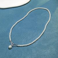 South Sea Shell Necklace, 925 Sterling Silver, with Shell Pearl, fashion jewelry & for woman Approx 40 cm 