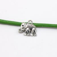 Pendentifs animaux en alliage de zinc, éléphant, Plaqué de couleur d'argent, DIY Vendu par PC
