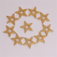 Brass Star Pendants, laiton, étoile, DIY & creux, couleur originale Environ Vendu par sac