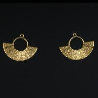 Brass Jewelry Pendants, Fan, DIY & hollow, original color Approx 