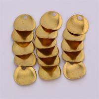 Colgantes de la joyería de cobre amarillo, metal, Redondo aplanado, Bricolaje, color original, 13x0.5mm, aproximado 100PCs/Bolsa, Vendido por Bolsa