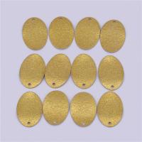 Brass Jewelry Pendants, Flat Oval, DIY, original color Approx 