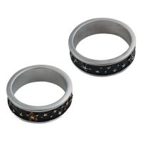 Stainless Steel Finger Ring, 304 Stainless Steel, fashion jewelry & Unisex ring thickness 7mm 