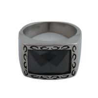Cubic Zirconia Stainless Steel Finger Ring, 304 Stainless Steel, Unisex & micro pave cubic zirconia, ring thickness 15mm 