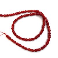 Single Gemstone Beads, Synthetic Coral, DIY red Approx 38 cm 