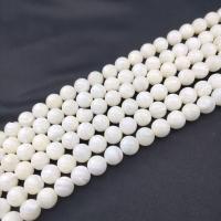 Turbanschnecken Perlen, Trochus Shell, rund, DIY & verschiedene Größen vorhanden, weiß, Länge:ca. 38 cm, verkauft von Strang
