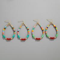 Glass Seed Beads Earring, Seedbead, with turquoise, Teardrop, fashion jewelry & for woman 