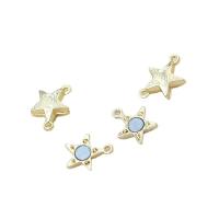 Brass Magnetic Clasp, Star, plated, DIY 11mm 
