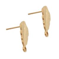 Stainless Steel Earring Stud Component, 304 Stainless Steel, plated, DIY, golden 