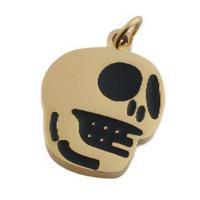 Enamel Stainless Steel Pendant, 304 Stainless Steel, plated, DIY, gold Approx 3mm 