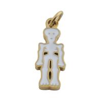Enamel Stainless Steel Pendant, 304 Stainless Steel, plated, DIY, golden Approx 3mm [