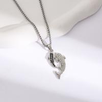 Rhinestone Zinc Alloy Necklace, fashion jewelry & with rhinestone, 60cm 