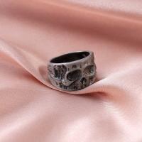 Zinc Alloy Finger Ring, Skull, fashion jewelry & Unisex, Inner diameter 1.9cm 