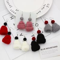 Christmas Earrings, Caddice, Christmas Hat, handmade, Christmas Design & fashion jewelry & for woman 62mm 