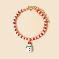 Zinc Alloy Christmas Bracelet, with 6.7cm,6.9cm extender chain, gold color plated, Christmas Design & for woman Approx 22 cm [