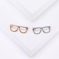 Zinc Alloy Jewelry Brooch, Glasses, plated, fashion jewelry & for woman 