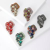 Zinc Alloy Jewelry Brooch, with Crystal, plated, vintage & fashion jewelry & for woman & with rhinestone 