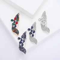 Zinc Alloy Jewelry Brooch, plated, fashion jewelry & for woman & with rhinestone 