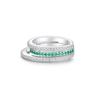 Cubic Zirconia Micro Pave Sterling Silver Finger Ring, 925 Sterling Silver, fashion jewelry & micro pave cubic zirconia & for woman 