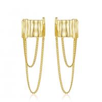 Brass Drop Earring, plated, fashion jewelry & for woman 