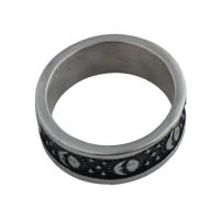 Edelstahl Fingerring, 304 Edelstahl, Modeschmuck & unisex & verschiedene Größen vorhanden, ring thickness 8mm, verkauft von PC