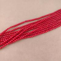 Single Gemstone Beads, Synthetic Coral, Round, DIY Approx 38 cm 