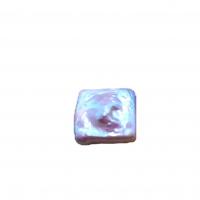 Baroque Cultured Freshwater Pearl Beads, Square, DIY & no hole, white, Length about 11-12mm 