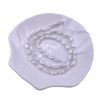 Baroque Cultured Freshwater Pearl Beads, DIY, white, Length about 5-6mm Approx 38 cm 