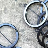 Iron Key Split Ring, plated, DIY black 