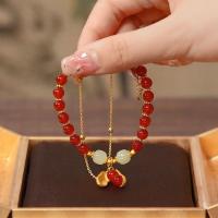 Gemstone Bracelets, Resin, with Hetian Jade, with 5cm extender chain, fashion jewelry Approx 16 cm 