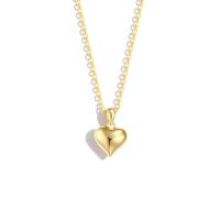Sterling Silver Jewelry Necklace, 925 Sterling Silver, with 1.18inch extender chain, Heart, fashion jewelry & for woman Approx 15.74 Inch 