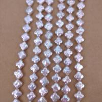 Natural Freshwater Pearl Loose Beads, Four Leaf Clover, DIY, white, Length about 9-10mm Approx 38 cm, Approx 