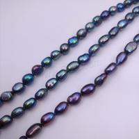 Keshi Cultured Freshwater Pearl Beads, DIY, black, Length about 7-8mm Approx 36 cm 