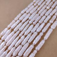 Perles de nacre de culture d'eau douce Biwa, perle d'eau douce cultivée, Pipa, DIY, blanc, 6mm, Environ Vendu par brin