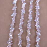 Baroque Cultured Freshwater Pearl Beads, Cross, DIY, white Approx 38 cm, Approx 