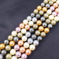 South Sea Shell Beads, Shell Pearl, Round, plated, DIY mixed colors Approx 38 cm 