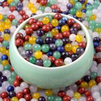 Mixed Gemstone Beads, Round, DIY & half-drilled 6mm Approx 1mm [