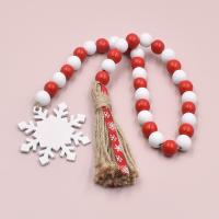 Hängende Ornamente, Hemu+Perlen, mit Hanfgarn, Weihnachts-Design & Multifunktions, Hanging size:78cm, verkauft von PC