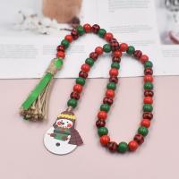Hängende Ornamente, Hemu+Perlen, mit Hanfgarn, Weihnachts-Design & Multifunktions, Hanging size:102cm, verkauft von PC