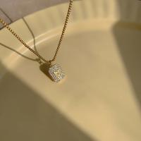 Rhinestone Zinc Alloy Necklace, fashion jewelry & for woman & with rhinestone Approx 42 cm 