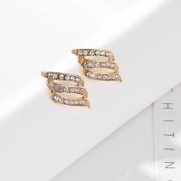 Zinc Alloy Rhinestone Stud Earring, fashion jewelry & for woman & with rhinestone 
