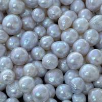 Natural Freshwater Pearl Loose Beads, Baroque, DIY & half-drilled, white 