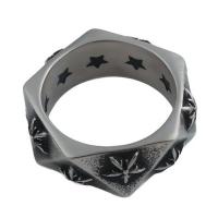 Edelstahl Fingerring, 304 Edelstahl, Modeschmuck & unisex & verschiedene Größen vorhanden, ring thickness 9mm, verkauft von PC