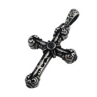Stainless Steel Cross Pendants, 304 Stainless Steel, fashion jewelry & Unisex Approx 10.5*6.5mm 