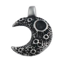 Stainless Steel Pendants, 304 Stainless Steel, Moon, fashion jewelry & Unisex Approx 3.5*5.5mm 