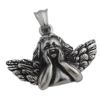 Stainless Steel Angel Pendant, 304 Stainless Steel, fashion jewelry & Unisex Approx 5*7.5mm 