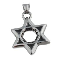 Stainless Steel Star Pendant, 304 Stainless Steel, fashion jewelry & Unisex Approx 5.5*7mm [