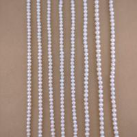 Naturel d'eau douce perles, perle d'eau douce cultivée, Légèrement rond, DIY, blanc, Length about 4-5mm Environ 38 cm, Environ Vendu par brin